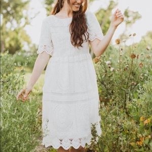 Piper & Scoot: white lace dress